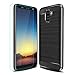 Galaxy A6 Plus 2018 Case with HD Screen Protector, Galaxy A6+ 2018 Case, YYQUEEN Slim Carbon Fiber and Anti-Shock and Anti-Slip Cover for Samsung Galaxy A6 Plus 2018 (Black)