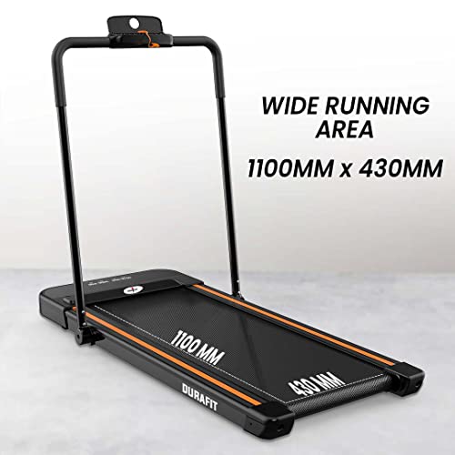 Image of Durafit91 Compact Treadmill Series 2.5 HP Peak DC Motorized Max Speed 8 Km /Hr Max User Weight 100 Home Workout (2.5 HP Peak, Agile - with Handle - 120 Kg Support)
