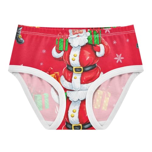 Fun Print Toddler Girls Underwear 2t Cotton Cute Panties Girl Cute Santa Claus Red Kids Undies Briefs