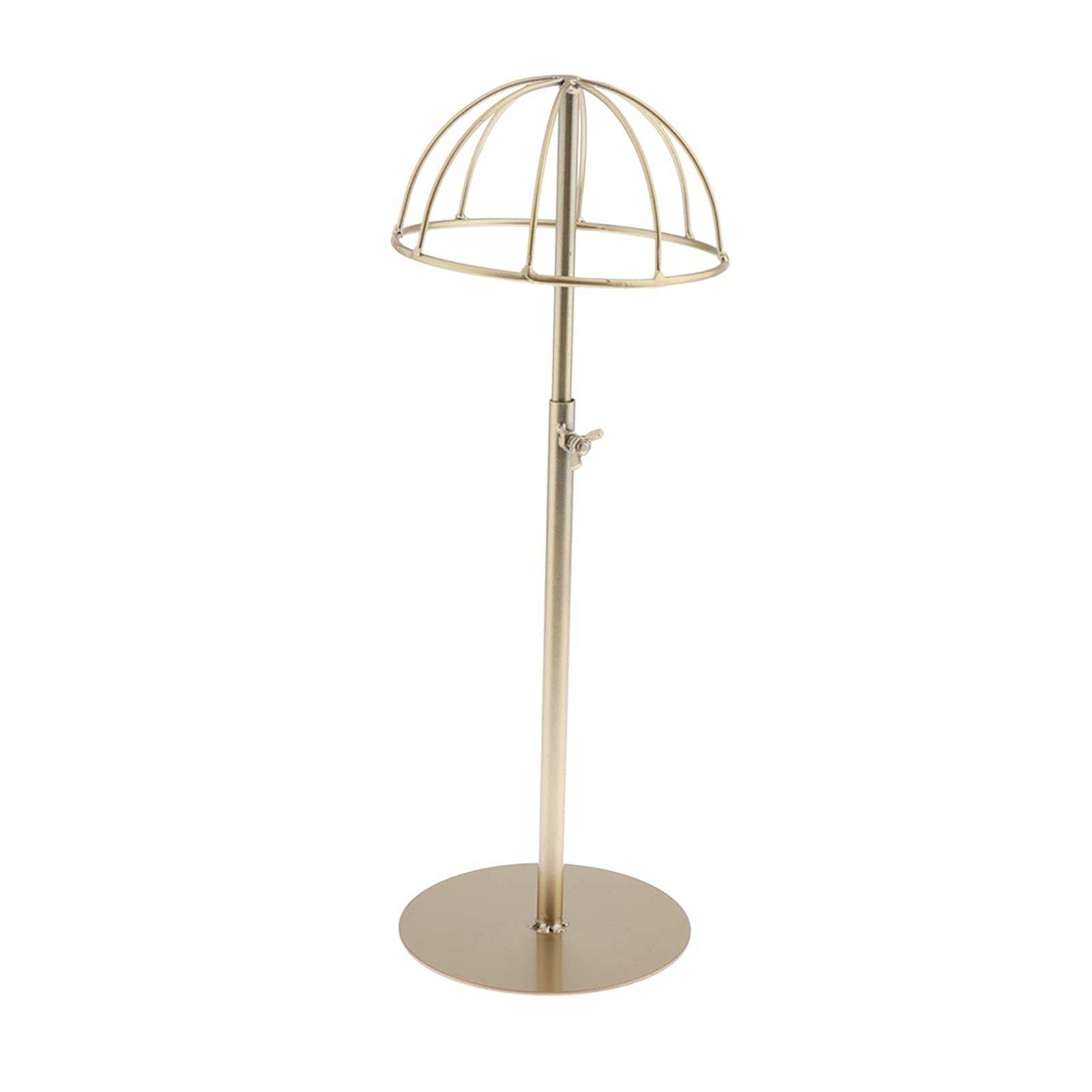 Perückenkopf Vintage Metallhut Ständer Tischplatte Dekorative Perücke Inhaber Goldene Mannequin Head Display Stand Organizer Regal Cap Display Rack