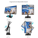 21.5 Inch Touchscreen Monitor FHD 1920x1080P, Height/Pivot/Swivel/Tilt Adjustable Desktop PC Touch Display with Built-in Speakers, HDMI, VGA, Type-B, 75Hz Computer Touch Screen Monitor, VESA, Black - Image 5