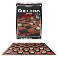 Goliath - Checkers, Premium Damespiel für Kinder ab 6 Jahren, faltbares Spielbrett mit Holzsteinen, alle gegnerischen Steine schlagen und gewinnen, Strategiespiel für 2 Spieler, Klassisches Brettspiel