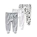 Teach Leanbh Newborn Baby 3 Pack Footed Pants Cotton Embroidery Pringting Casual Leggings 0-12 Months (6-12 Months, Giraffe)