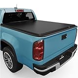 AUTOSAVER88 Soft Roll Up Truck Bed Tonneau Cover Compatible with 2015-2024 Chevy Colorado/GMC Canyon 5.2ft Bed