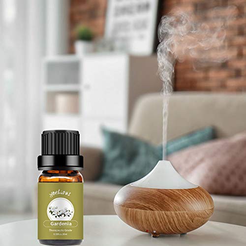 Yethious 2 Pack Jasmine Gardenia Essential Oil Set 100% Pure Gardenia Fragance Oil Jasmine Aromatherapy Oils For Diffuser #TOP4