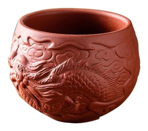 NEWPER Tea Cups Ceramic Teacup 150cc Chinese Purple Clay Teacup Cup Handmade Tea Bowl Master Cup Tea Set