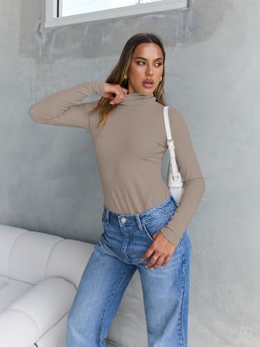 Image of Trendy Queen Women's Turtleneck Long Sleeve Shirts Basic Underwear Tops Winter Clothes 2026