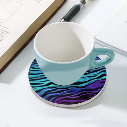 Dessous de verre absorbants en céramique colorée pour table - 6
