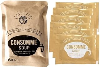 Consomme soup of Hinai chicken, onions, and pork (0.5 oz (14 g) x 6 bags), pour hot water and drink immediately