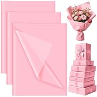 60 Sheets Pink Tissue Paper Bulk, PLULON Gift Wrapping Tissue Paper for Packaging 35x50cm Art Crafts for Gift Bags Decorative Floral Wedding Birthday Party Decor