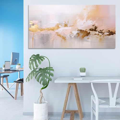 Impression sur toile d'art mural abstrait extra large et tableau marbre encadré
