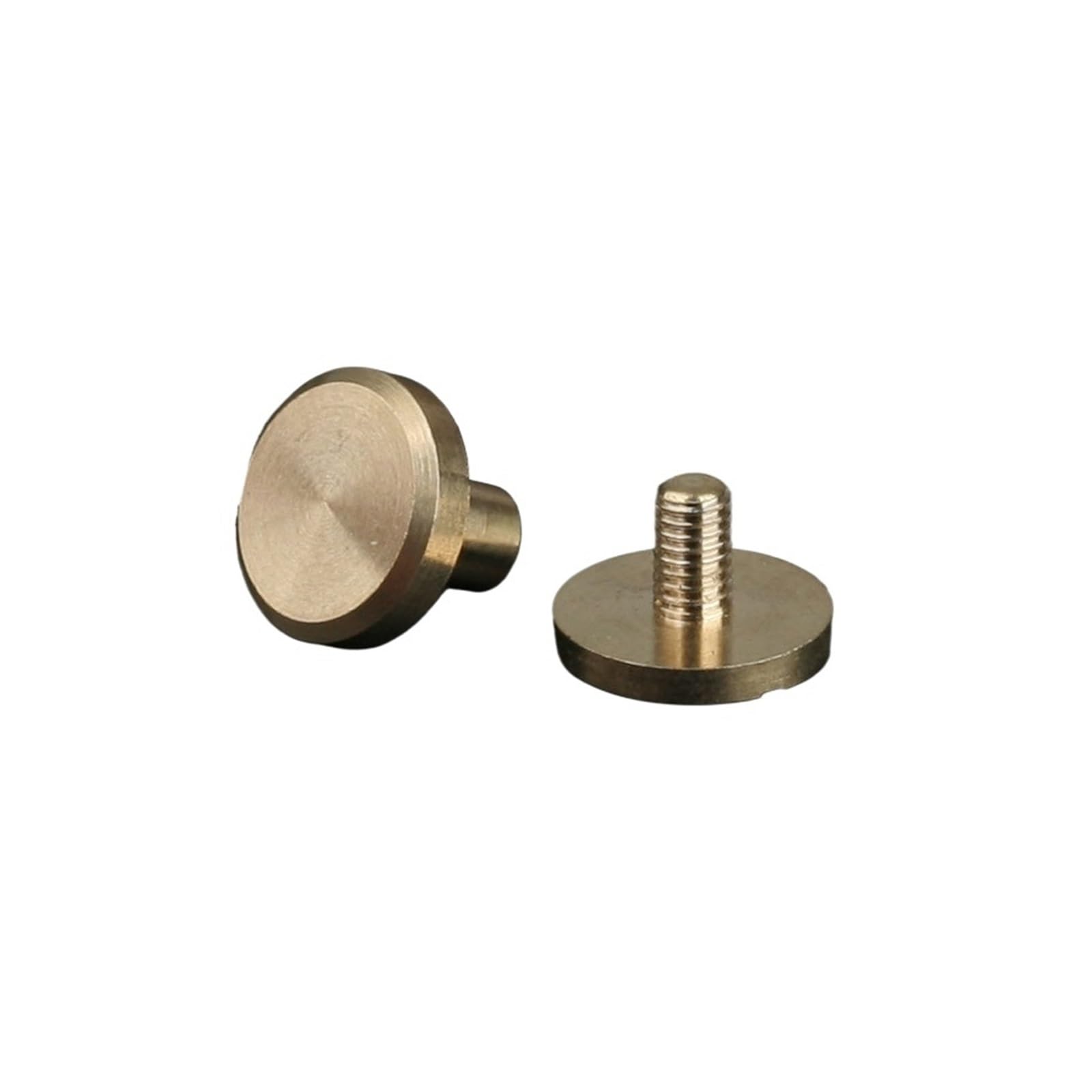 Leather Craft Rivets, 10 Sets Solid Brass Flat Head Button Stud