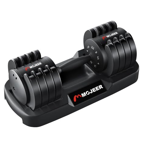 MOJEER ダンベル 可変式 24kg/40kg アジャスタブルダンベル 1個/2個セット 2.5～24kg/5~40kg 15/17段階調節 5秒で重量調整 クイックダンベル 筋トレ 002 1枚目