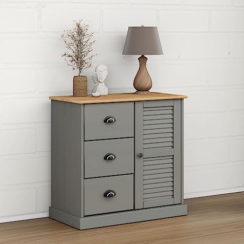 Aparador VIGO gris pino 78x40x75cm solución de orden exterior 2