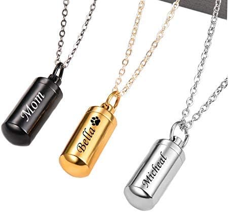 Cylinder URN Cremation Jewelry Keepsake Memorial Urn Necklace Pet Loss Human Loss Cat Loss Pet Keepsake Memorial Jewelry Sympathy Gift- J85