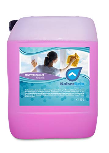 Preisvergleich Produktbild KaiserRein Fensterreiniger Konzentrat mit Lotuseffekt 10L - Professioneller Fensterreiniger für streifenfreien Glanz auf Glas, Fenstern und Spiegeln - Fenstersauger geeignet