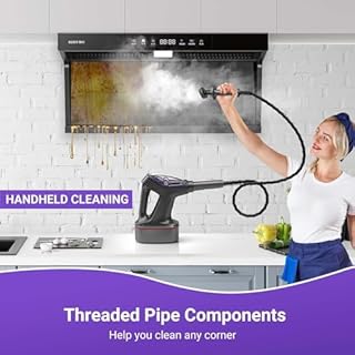 Nettoyeur vapeur et balai vapeur avec PowerPad, 29 accessoires, nettoyage écologique sans produits chimiques, pour tous les sols, tapis, fenêtres, salles de bains et cuisines