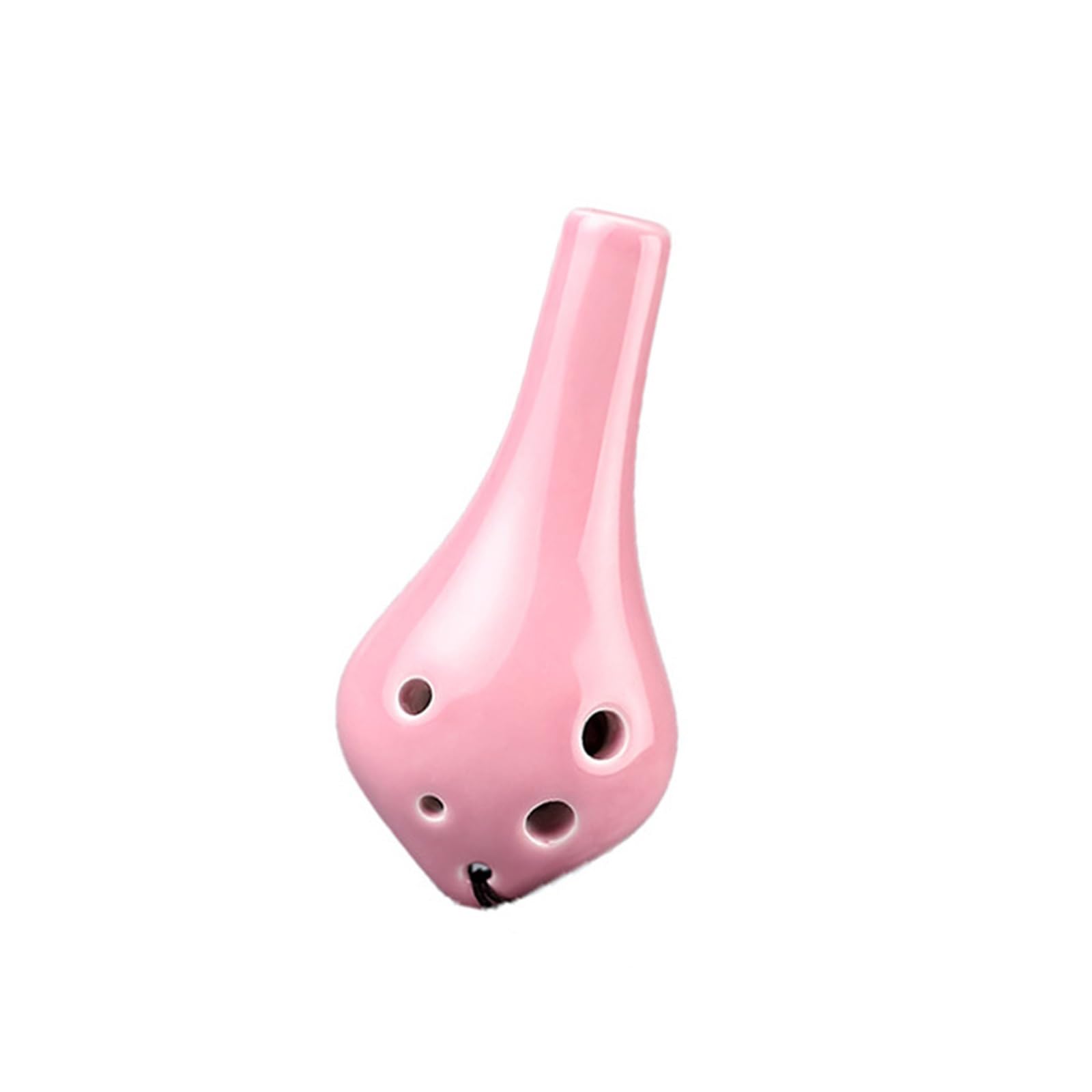 Ocarina Strumento Per Principianti Ocarina In Chiave Do Alta A Sei Fori Con Bocca Lunga Smaltata In Ceramica Rosa