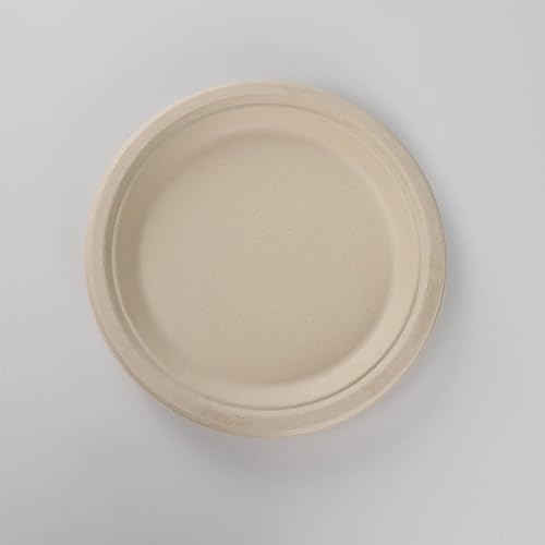 Miniatura 7 de BETAWORLD Platos compostables, platos de papel resistentes, hechos con bagazo de caña de azúcar, aptos para microondas, a prueba de fugas, platos