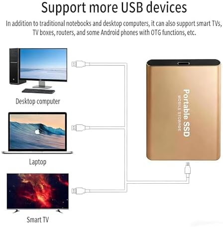 External Hard Drive USB 3.0 High Speed Transfer, Compatible with PC,Laptops for Storage Expansion,Black - 3