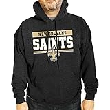 Team Fan Apparel NFL Adult Gameday Charcoal Hooded Sweatshirt - Cotton & Polyester - Stay Warm & Represent Your Team in Style (New Orleans Saints - Charcoal, X-Large)