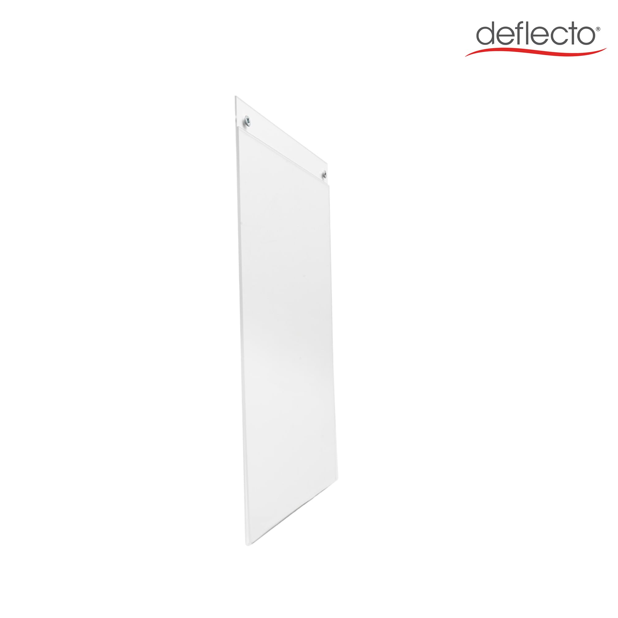 Deflecto Lot de 12 Supports Muraux pour Panneaux A4 Portrait - Cadre d'Affichage Transparent - Porte-Panneau Mural pour Signalétique, Menus
