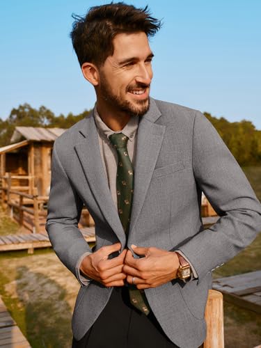 PJ PAUL JONES Mens Casual Sport Coats Two Button Slim Fit Blazer Lightweight Pattern Lined Notch Lapel Suit Jacket3