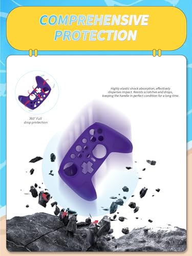Cover for 8Bitdo Ultimate 2 game controller, yystao Protective Silicone Case compatible with 8Bitdo Ultimate 2, with Enhanced Grip and All - Round Protection,Purple - Image 4