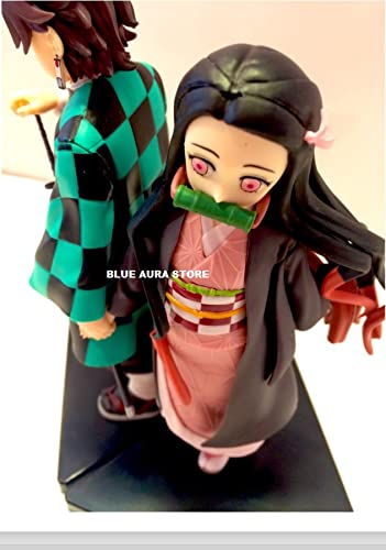 Buy Blue Aura Demon Slayer Tanjiro Nezuko Action Figure Set Of 2 