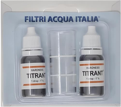 Juego de 2 filtros de agua Italia Titrant para análisis de dureza de agua (grados franceses)