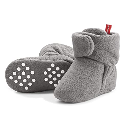 Image of Bufims Baby Fleece Booties Newborn Unisex Booties Non-Slip Newborn Infant First Walkers Warm Shoes House Slippers for Baby Boys & Baby Girls Toddlers