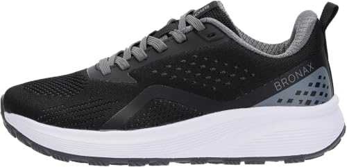 Image of BRONAX Womens Wide Toe Box Road Running Shoes S71 | Wide Width, Breathable, Plantar Fasciitis, EVA Midsole, Non Slip, Rubber Outsole, Female, Comfortable, Athletics, Bunions