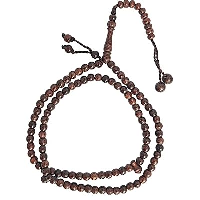 Muslim Rosary Tasbih - 6mm-Bead Dense Tamarind Wood with 99-beads & Counters in GIFT BOX Tasbeeh Sibha Misbaha Subha Islamic Dhikr Beads