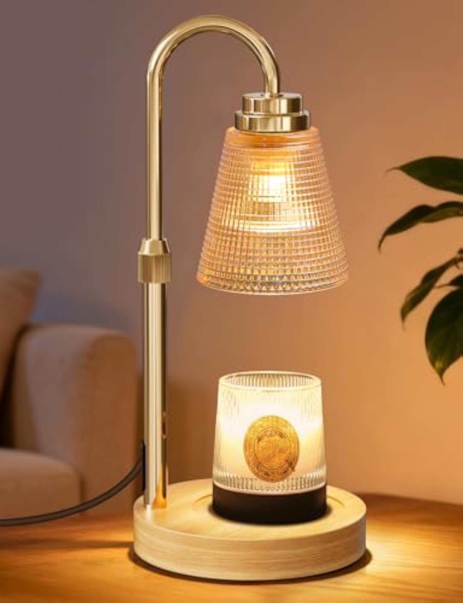 Adjustable Candle Warmer Lamp with Timer Dimmable