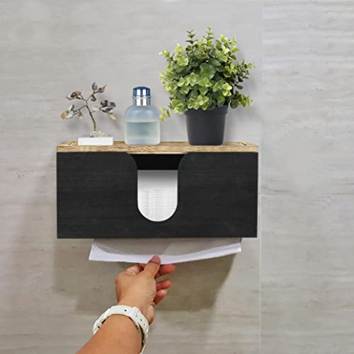 Solid Wood Paper Towel Dispenser Wall Mounted, Folded Paper Towel Holder With Lid, Commercial C-Fold, Z-Fold, Trifold Hand Paper Towel Holder Dispenser For Bathroom Kitchen Office #TOP3