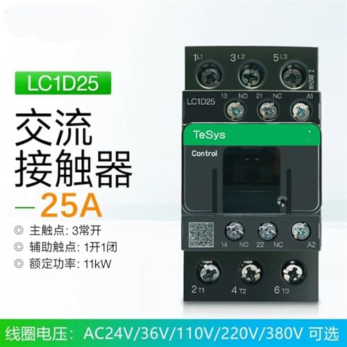 Contacteur LC1D 24V à haute endurance pour moteur triphasé 380V - 3
