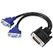 Aiposen DMS-59 Pin Male to Dual VGA Female Y Splitter Adapter Cable