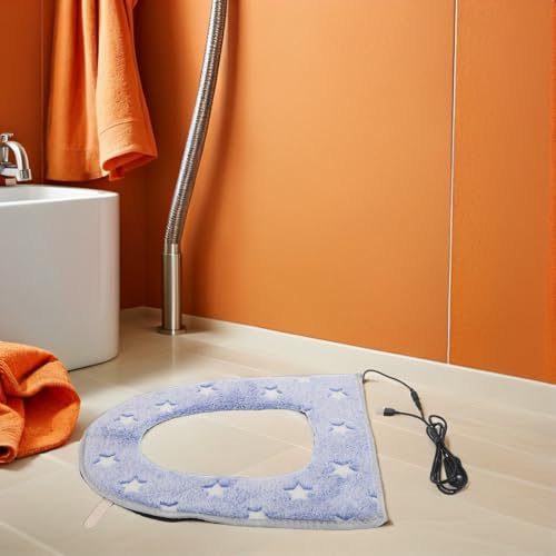 Housse de toilette chauffante Hemobllo 43x36,5 cm lavable avec LED USB
