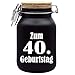 Produktbild Spardose Zum 40. Geburtstag Geld Geschenk Idee Schwarz XL