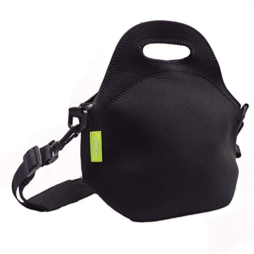 San Ignacio Bolsa para el Transporte de Alimentos/Almuerzo, en Neopreno, Resistente, 30x30x17cms, con Cremallera, Asas y Bandolera, Negro, colección Ordesa, 30x30x17 Cover