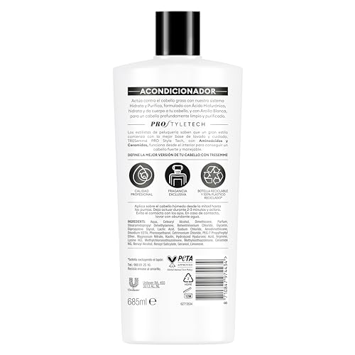 Acondicionador TRESemmé Hidrata & Purifica pack de 6 unidades para el cuidado del pelo graso 4