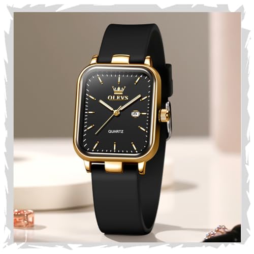Image of OLEVS Watch for Women Analog Quartz Original Womens Watch Fashion Ultra Thin Minimalist Silicone Strap Waterproof Slim Watches for Ladies