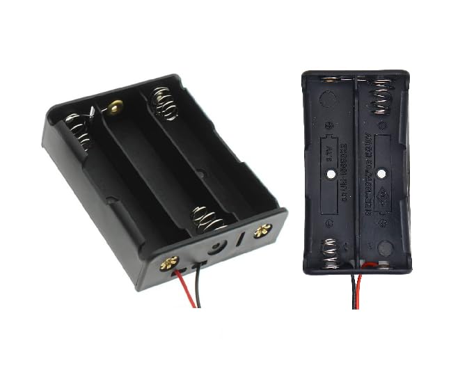 2S 3S x 18650 Two Three Series Lithium Battery Holder -li-ion Lithium Plastic case with Lead Wire Hard pin - (Pack of 2 Pcs) 2X 1Pcs N 3X 1Pcs Black-image-8