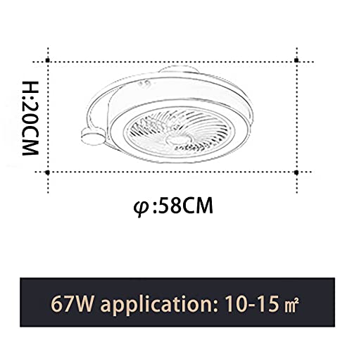 Ventilateurs de plafond avec lumières et télécommande pour salon et chambre - 4