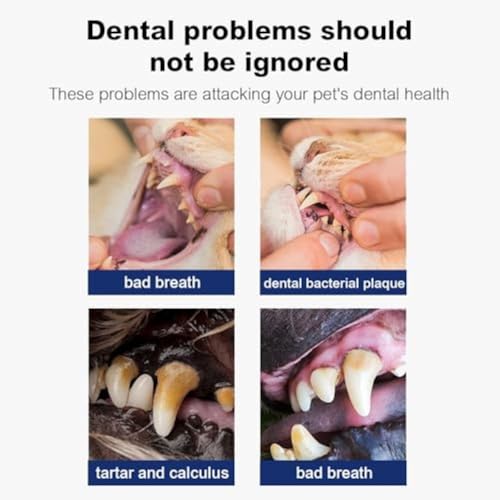 Image of Seven777 Pet Dental Powder,Teeth Cleaning Powder for Dogs and Cats, Plaque & Bad Breath Off,Dental Care Supplies for Small, Medium, Large Dogs and Cats