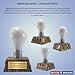 Decade Awards Light Bulb Trophy - Great Idea Award - Luminous Recognition Tribute for Creativity, Innovation or Bright Achievements - Custom Engraved Plate on Request (6 Inch)