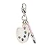 Breathtaking Design Fancy White Colored Paint Palette Studded With Colorful Rhinestones Crystals And Attached Pink Brush Clip On Pendant Charm For Bracelets Bangles By VAGA