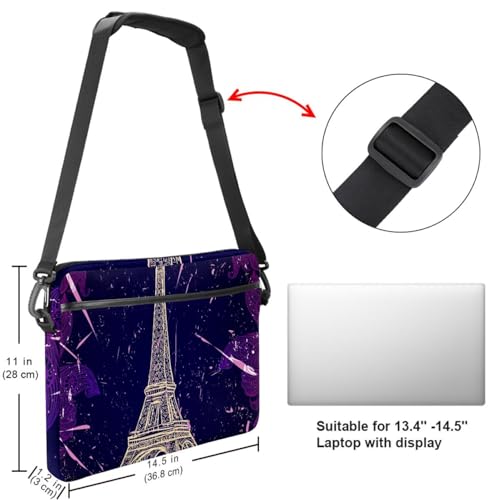 Maletín Torre Eiffel para laptop de 13 a 14.5 pulgadas con funda protectora multicolor 7