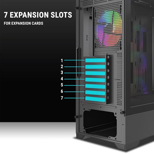 Image of Ant Esports EVO 360 Lite Mid-Tower Computer Case /Gaming Cabinet - Black | Support E-ATX, ATX, Micro-ATX, Mini-ITX | Pre-Installed 4 ARGB Fans
