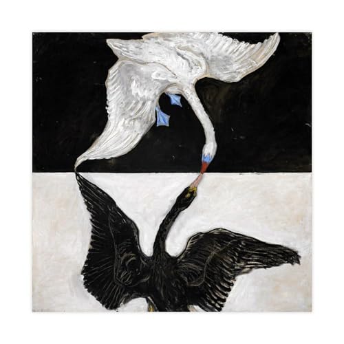 Toile The Swan No.1 Hilma Af Klint, impression d'art premium 30x30 cm